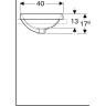Раковина встраиваемая GEBERIT VARIFORM 40x55 см 500.737.01.2 с отверстием перелива